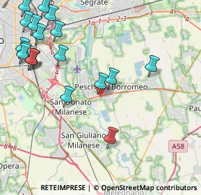 Mappa Via Carlo Pisacane, 20068 Peschiera Borromeo MI, Italia (5.46895)