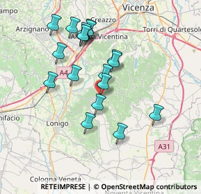 Mappa Contrada Pederiva, 36045 Grancona VI, Italia (6.86611)