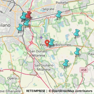 Mappa Via 1° Maggio, 20068 Peschiera Borromeo MI, Italia (5.26273)