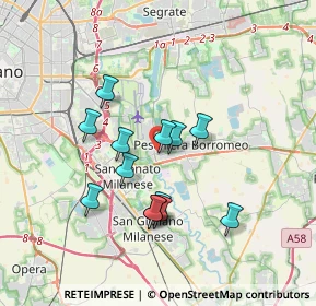 Mappa Via I Maggio, 20068 Peschiera Borromeo MI, Italia (3.01769)