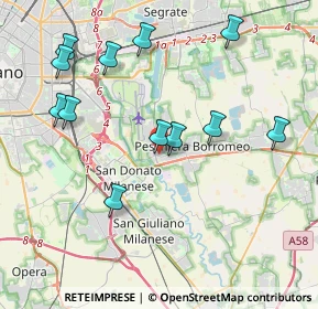 Mappa Via I Maggio, 20068 Peschiera Borromeo MI, Italia (4.21917)