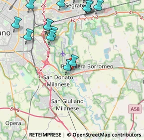 Mappa Via I Maggio, 20068 Peschiera Borromeo MI, Italia (5.7215)