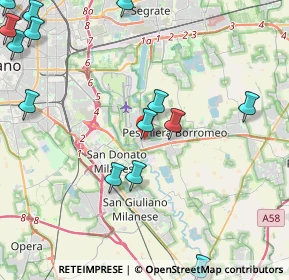 Mappa Via I Maggio, 20068 Peschiera Borromeo MI, Italia (6.0475)