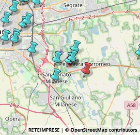 Mappa Via I Maggio, 20068 Peschiera Borromeo MI, Italia (5.3365)