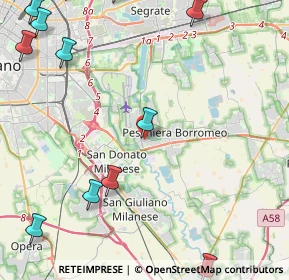 Mappa Via I Maggio, 20068 Peschiera Borromeo MI, Italia (6.5225)