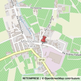 Mappa Via A. Palladio, 12, 36040 Monticello di Fara VI, Italia, 36040 Sarego, Vicenza (Veneto)