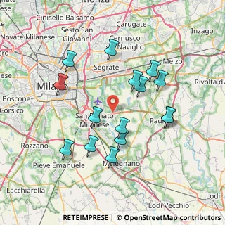 Mappa Via Aldo Moro, 20068 Peschiera Borromeo MI, Italia (7.15733)