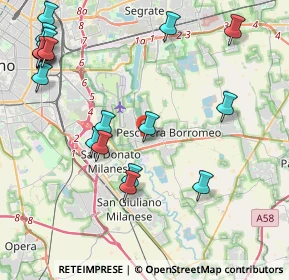 Mappa Viale I Maggio, 20068 Peschiera Borromeo MI, Italia (5.08611)