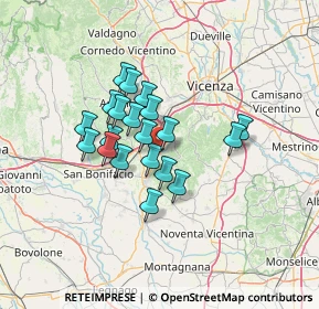 Mappa Via Meledo Alto, 36040 Sarego VI, Italia (9.975)