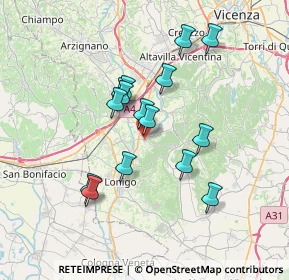 Mappa Via Meledo Alto, 36040 Sarego VI, Italia (6.08533)