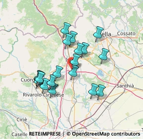 Mappa Canton Silvestro, 10015 Ivrea TO, Italia (12.3415)