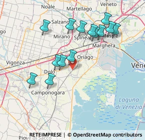 Mappa Via della Ferrovia, 30034 Mira VE, Italia (7.48214)