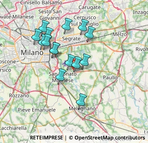 Mappa Via Giacomo Matteotti, 20068 Peschiera Borromeo MI, Italia (6.23267)