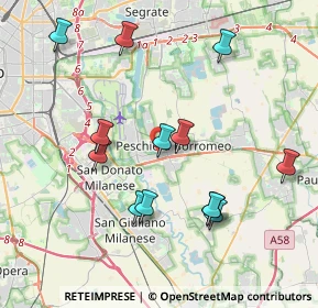 Mappa Via Giacomo Matteotti, 20068 Peschiera Borromeo MI, Italia (3.95154)