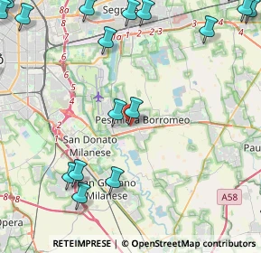 Mappa Via Giacomo Matteotti, 20068 Peschiera Borromeo MI, Italia (6.7685)