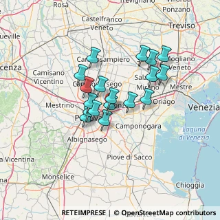 Mappa Via Vittorio Bachelet, 35010 Vigonza PD, Italia (10.24778)