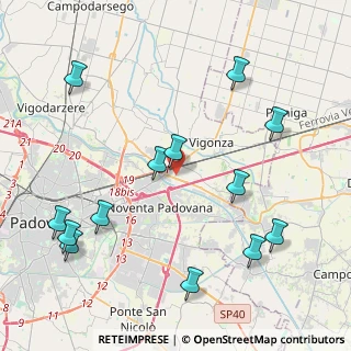 Mappa Via Vittorio Bachelet, 35010 Vigonza PD, Italia (4.94308)