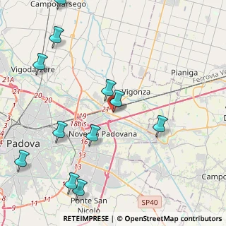 Mappa Via Vittorio Bachelet, 35010 Vigonza PD, Italia (5.81846)