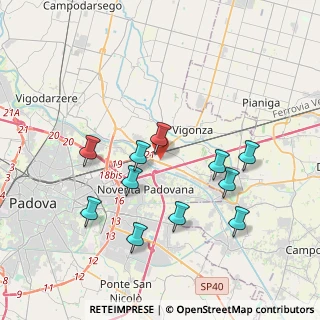Mappa Via Vittorio Bachelet, 35010 Vigonza PD, Italia (3.70818)