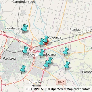 Mappa Via Vittorio Bachelet, 35010 Vigonza PD, Italia (3.94545)