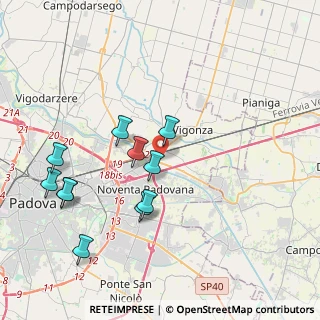 Mappa Via Vittorio Bachelet, 35010 Vigonza PD, Italia (4.03636)