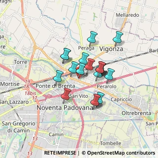 Mappa Via Vittorio Bachelet, 35010 Vigonza PD, Italia (1.2285)