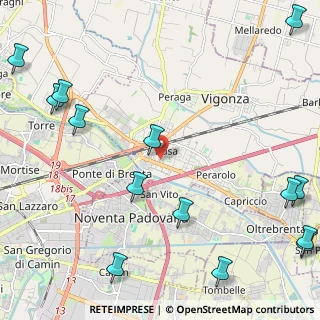 Mappa Via Vittorio Bachelet, 35010 Vigonza PD, Italia (3.25571)