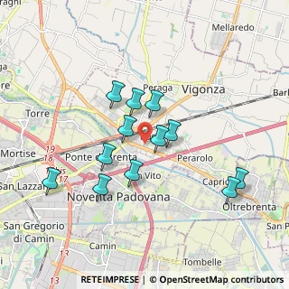 Mappa Via Vittorio Bachelet, 35010 Vigonza PD, Italia (1.6175)