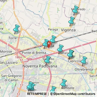 Mappa Via Vittorio Bachelet, 35010 Vigonza PD, Italia (2.74333)