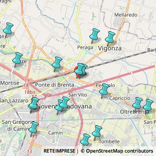 Mappa Via Vittorio Bachelet, 35010 Vigonza PD, Italia (2.71118)