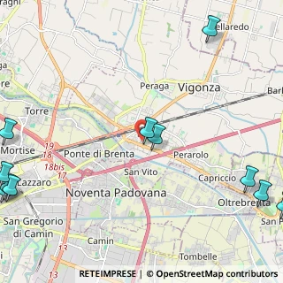 Mappa Via Vittorio Bachelet, 35010 Vigonza PD, Italia (3.53818)