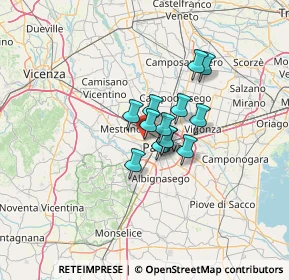 Mappa Via A. Mussato, 35030 Rubano PD, Italia (7.40692)