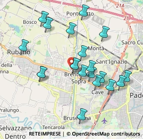 Mappa Via Orsato, 35030 Sarmeola PD, Italia (1.8505)