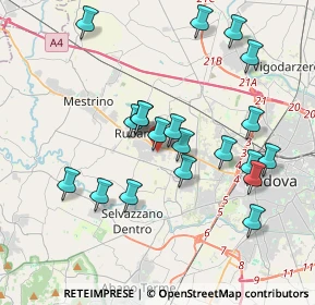Mappa Via Alessandro Volta, 35030 Rubano PD, Italia (3.7165)