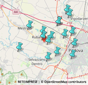 Mappa Via Alessandro Volta, 35030 Rubano PD, Italia (3.58625)