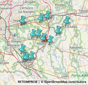 Mappa Via S. Pedrino, 20067 Paullo MI, Italia (6.90071)