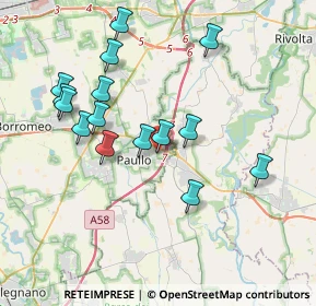 Mappa Via Mascherpa, 20062 Paullo MI, Italia (3.72667)