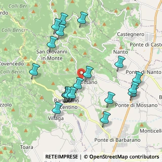 Mappa Mossano, 36024 Mossano VI, Italia (2.074)