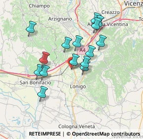Mappa Via Battaglione Alpini Vicenza, 36045 Lonigo VI, Italia (6.39933)