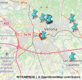 Mappa Via Ottavio Caccia, 37121 Verona VR, Italia (3.91273)