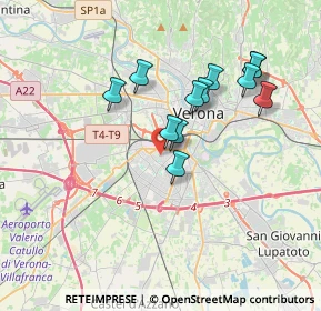 Mappa Via Ottavio Caccia, 37121 Verona VR, Italia (3.1675)