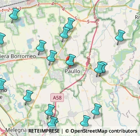 Mappa Via Salvo D'Acquisto, 20067 Paullo MI, Italia (5.8135)