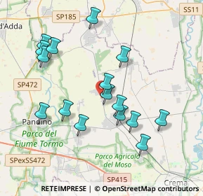 Mappa Via Creme Vailate, 26017 Pieranica CR, Italia (3.77063)