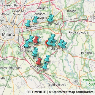 Mappa Via Pasubio, 20067 Tribiano MI, Italia (5.9425)