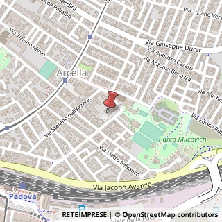 Mappa Via Giusto de' Menabuoi, 25, 35132 Padova, Padova (Veneto)