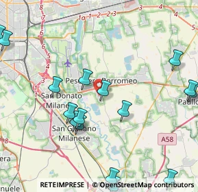 Mappa Via Fratelli Cervi, 20068 Peschiera Borromeo MI, Italia (5.8945)