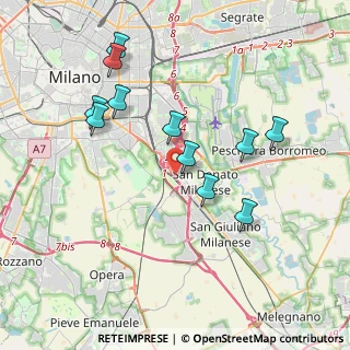 Mappa Via Konrad Adenauer, 20097 San Donato Milanese MI, Italia (3.76545)