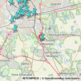 Mappa Via Konrad Adenauer, 20097 San Donato Milanese MI, Italia (6.95111)