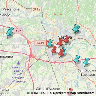 Mappa Via Cacciatori delle Alpi, 37137 Verona VR, Italia (4.67231)