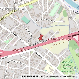 Mappa Via della Resistenza, 8, 35027 Noventa Padovana, Padova (Veneto)